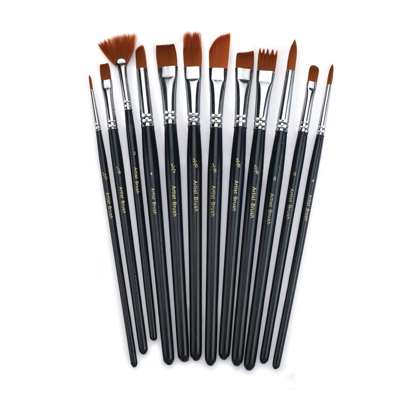 Hobby and Artist Brush Set - 12 Piece